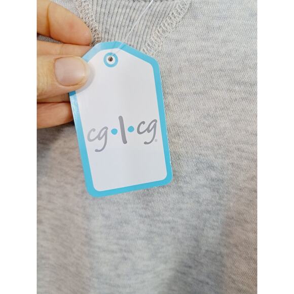 Cg.l.cg New! Women's Gray Pullover Sweatshirt In Size XS Short Length - Picture 4 of 5